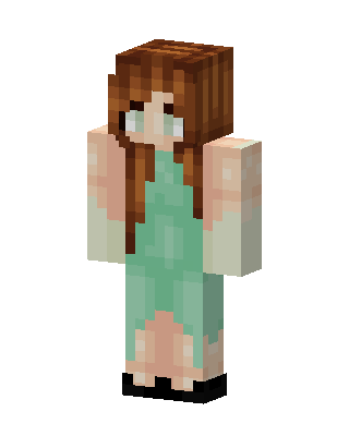 Mint Dress Girl Minecraft skin