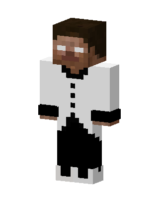 White Worker Boy skin, 3D preview