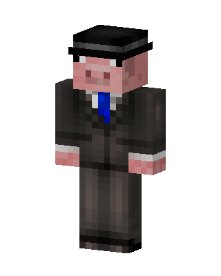 Black Suit Boy skin, 3D preview