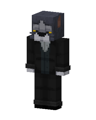 Black Goth Boy skin, 3D preview