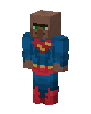 Villager Superman skin, 3D preview