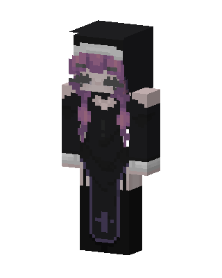 Gothic Nun skin, 3D preview