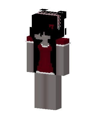 Christmas Goth Girl skin, 3D preview