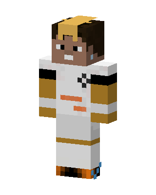 Gold Stripe Athlete skin, 3D preview