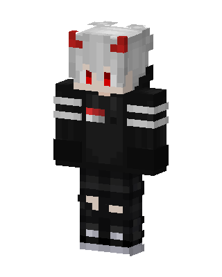 Black Horned Anime Minecraft skin
