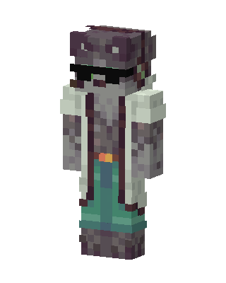 Gray Player Girl Minecraft skin