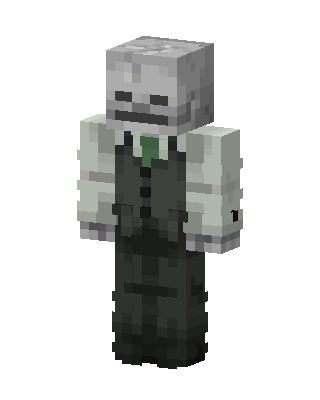 Gray Mob Boy skin, 3D preview