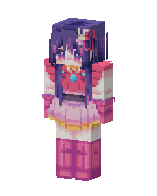 Pink Anime Girl Minecraft pink skin