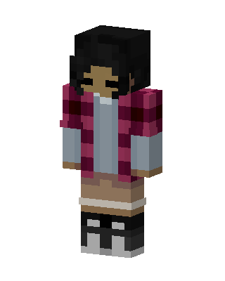 Gray Player Girl skin, 3D preview