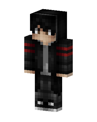 Red Stripe Hoodie skin, 3D preview