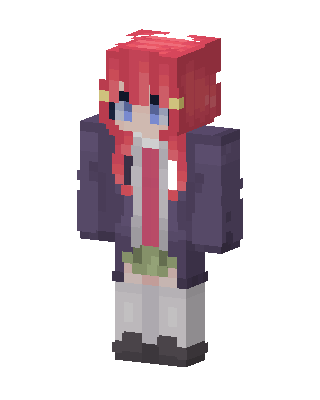 Red Student Girl Minecraft skin