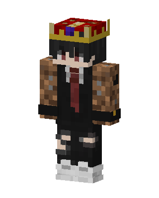 Crowned Emo Boy skin, 3D preview