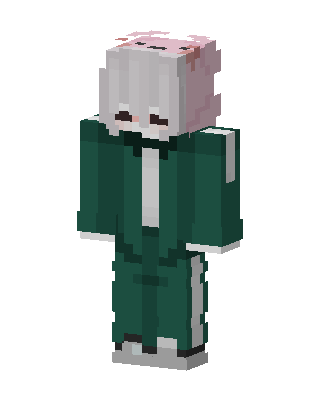 Axolotl Tracksuit skin, 3D preview