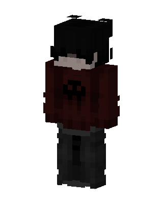 Crimson Hoodie Minecraft goth skin