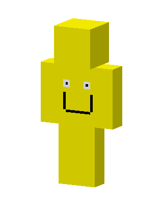 Yellow Smiley skin, 3D preview