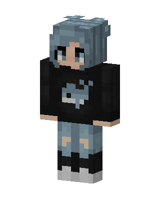 Frosty Hoodie Girl skin, 3D preview