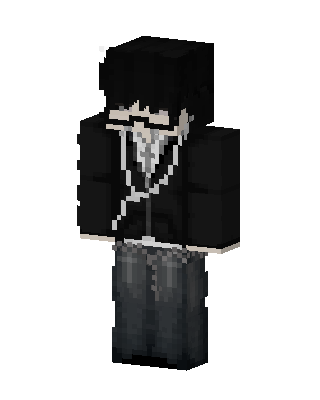 Black Villain Boy Minecraft goth skin