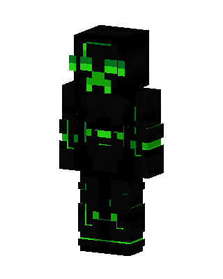 Neon Creeper skin, 3D preview