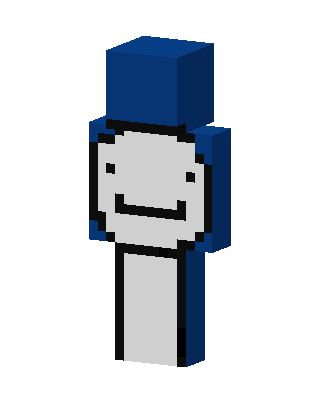 Blue Mob Boy skin, 3D preview