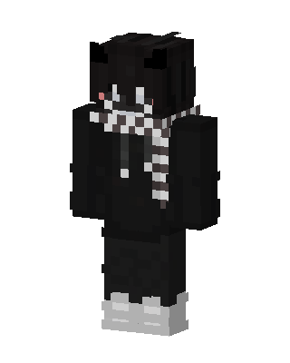Shadow Cat Hoodie skin, 3D preview