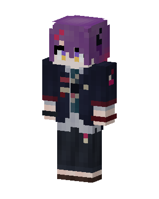 Black Student Girl skin, 3D preview