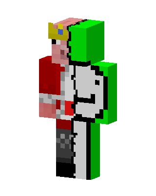 Green King skin, 3D preview