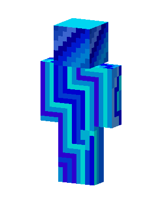 Blue Zigzag skin, 3D preview
