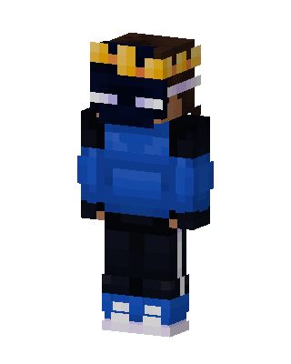 Blue Crowned Hoodie Boy Minecraft skin
