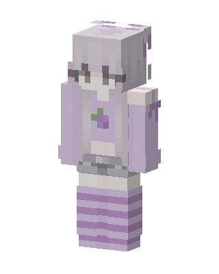 Grape Sweater Girl skin, 3D preview