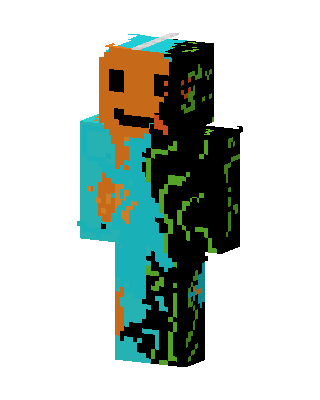 Corrupted Smiley skin, 3D preview