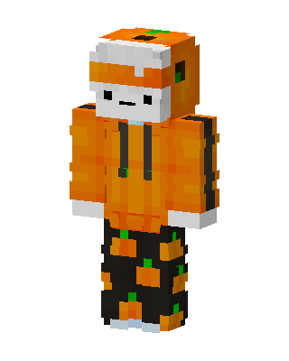 Pumpkin Hoodie skin, 3D preview