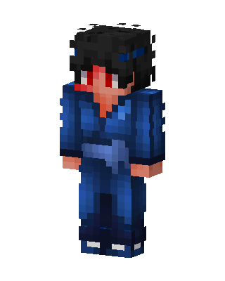 Blue Kimono Swordsman skin, 3D preview