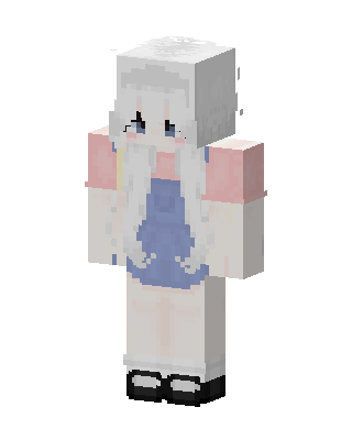 White Hero Girl skin, 3D preview