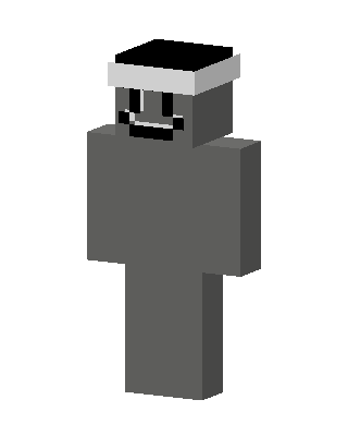 Gray Mob Boy skin, 3D preview