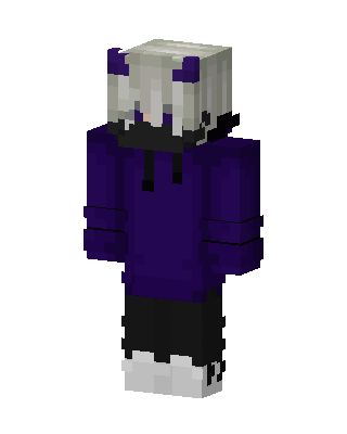 Purple Player Girl skin, 3D preview