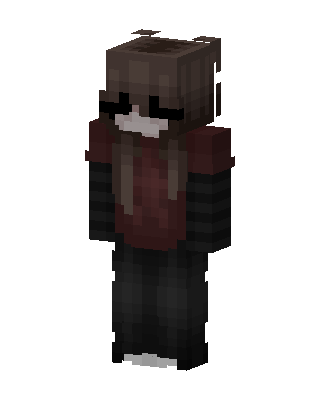 Maroon Grunge Girl Minecraft skin