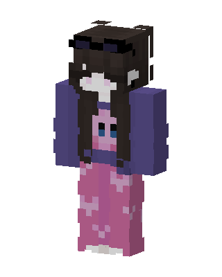 Pink Pajama Girl skin, 3D preview