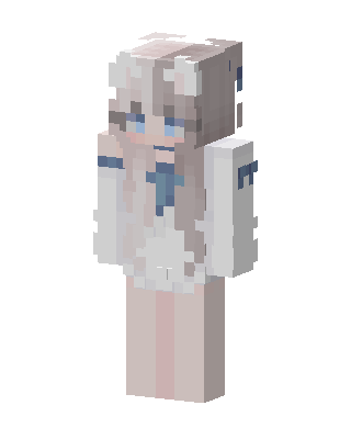 Snowy Cat Girl Minecraft skin