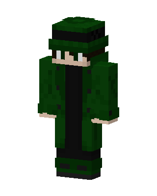 Green Hooded Cloak Minecraft skin