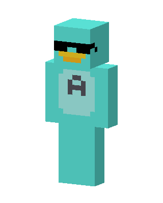 Cool Teal Duck skin, 3D preview
