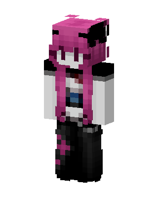 Pink Cat Girl Minecraft skin