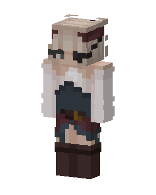 White Player Girl skin, 3D preview