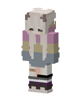 White Cutie Girl Minecraft pastel skin