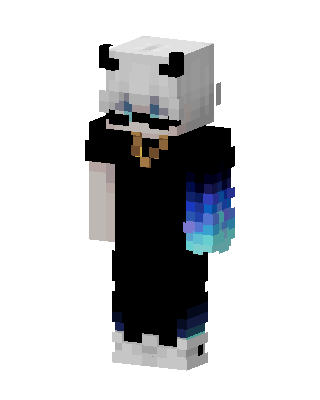 Panda Hoodie Boy skin, 3D preview