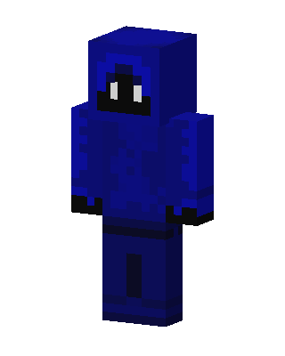 Blue Hooded Shade skin, 3D preview