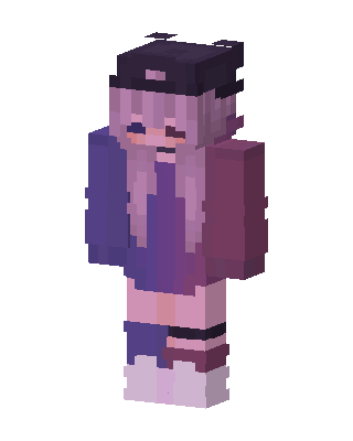 Purple E-Girl Minecraft e-girl skin