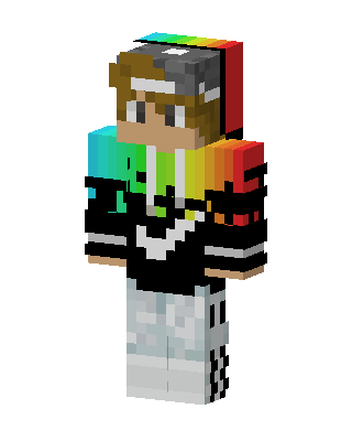 Rainbow Hoodie Boy Minecraft skin
