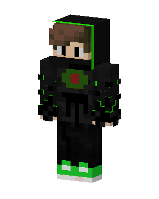 Neon Hoodie Gamer skin, 3D preview