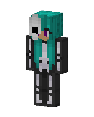 Skeleton Hoodie Girl skin, 3D preview
