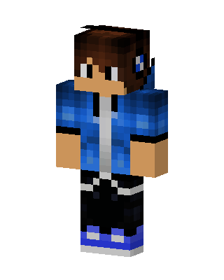 Blue Player Boy skin, 3D preview